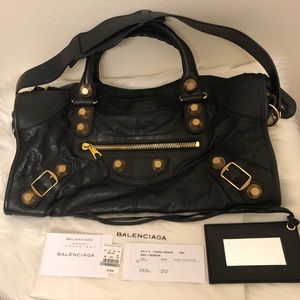 Balenciaga Giant Part Time with Gold Hardware